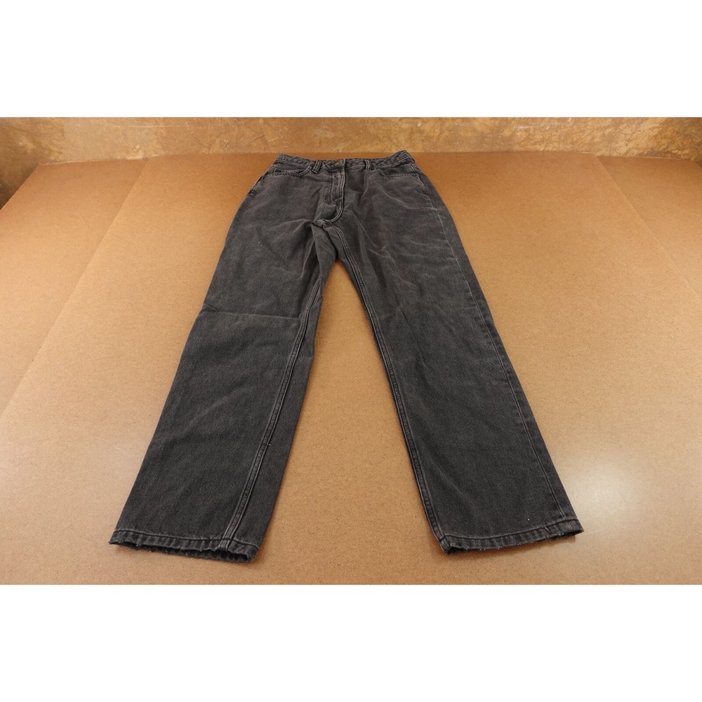 Collusion Womens Size 28 Washed Black Denim High Rise Straight x006 Mom Jeans
